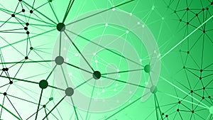 Abstract digital tech shapes, artificial neural network algorithm concept, dots elements