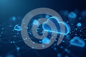 Abstract Digital Technology Background for Cloud Computing and Data Security