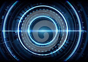 Abstract digital technology futuristic interface background vector