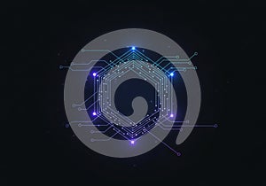 Abstract Digital Technology Hexagon Background