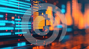 Abstract Digital Visualization of Data Analytics in Modern Technology Network System