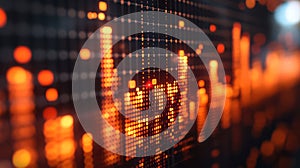 Abstract digital visualization of data trends and patterns in vibrant colors