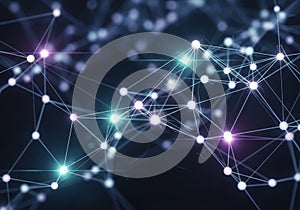 Abstract digital visualization of a neural