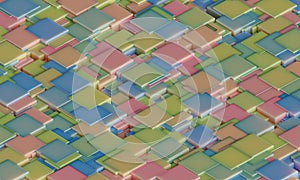 Abstract digital wallpaper design of cubes on a plane with intersecting geometry . 3d render.