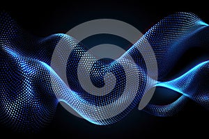 Abstract Blue Wave AI Art