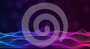 Abstract Digital Wave Background Futuristic Data Flow Visualization Design