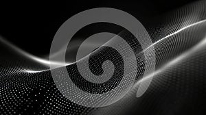 Abstract digital wave, dark background, tech design, website header