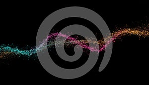 Abstract wavy plexus network connecting nodes