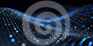 Abstract Blue Light Wave