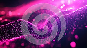 Abstract digital wave particle data stream technology background