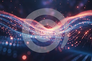 Abstract Digital Wave Particles