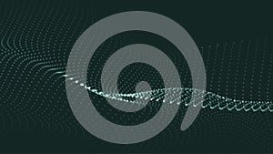 Abstract digital wave of particles. Futuristic point wave. Technology background vector. 3D rendering.