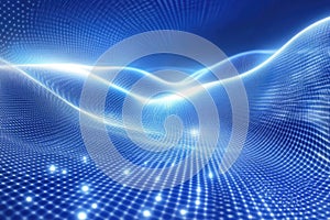 Abstract Blue Digital Wave