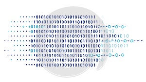 Abstract Digital Wave Pattern Vector Icon for Cyber Security, vector design Generative AI