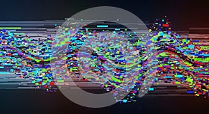 Abstract Glitch Art Background