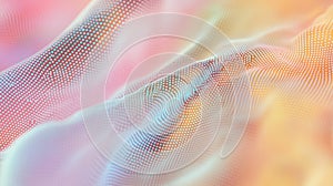 Abstract digital wave surface flowing data network