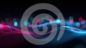 Abstract Digital Waveform Background