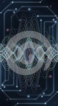 Abstract Digital Waveform Technology Background