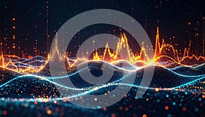 Abstract Digital Waveform Data Visualization
