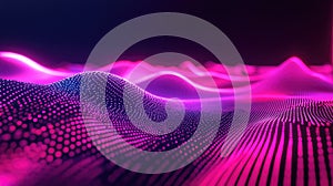 Abstract digital waveform showing data visualization and technology