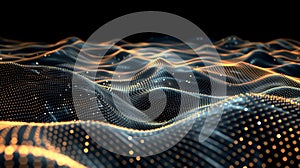 Abstract Digital Waveform Pattern - Generative AI