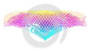 Abstract Digital Waveform Pattern, Sound and Data Visualization, vector design Generative AI