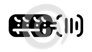 Abstract Digital Waveform: Sound, Data, or Connection Icon, vector design Generative AI