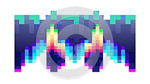 Abstract Digital Waveform: Vibrant Data Visualization Art, vector design Generative AI