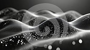 Abstract digital waves, data flow, technology background, network