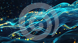 AI-Generated Teal Wave