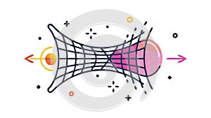 Abstract Digital Web Network Connection Icon, vector design Generative AI