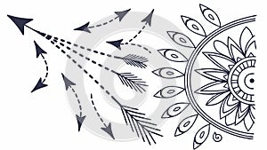 Abstract Direction Arrows Pattern, vector design Generative AI