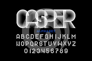 Abstract disappeared style font design