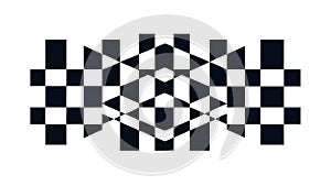 Abstract Distorted Checkerboard Pattern, Optical Illusion Art, vector design Generative AI
