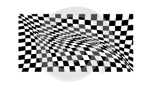 Abstract Distorted Checkerboard Pattern, vector design Generative AI