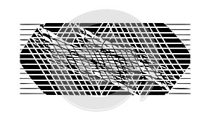 Abstract Distorted Grid Digital Glitch Vector, vector design Generative AI