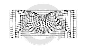 Abstract Distorted Grid Digital Pattern, vector design Generative AI