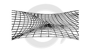 Abstract Distorted Grid Lines Mesh Vector Art, vector design Generative AI