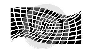 Abstract Distorted Grid Pattern, Optical Illusion, vector design Generative AI