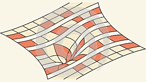 Abstract Distorted Grid Pattern Vector, Geometric Wavy Background Art, vector design Generative AI