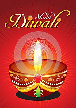 Abstract diwali background with raise