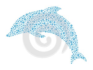 Abstraktné delfín v modrý dizajn 