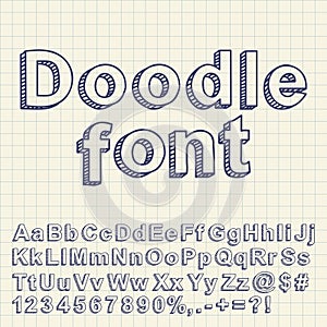 Abstract doodle font