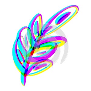 Abstract doodle neon artistic background
