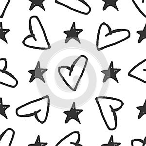 Abstract doodle seamless pattern. hand drawn