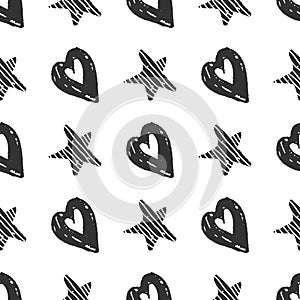 Abstract doodle seamless pattern. hand drawn