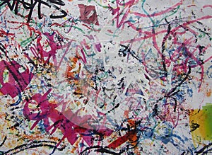 Abstract Doodles and Graffitis Colorful Background