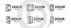 Abstract doors logo set