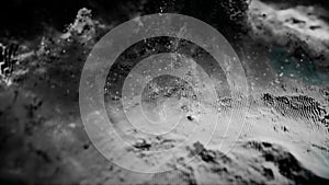 Abstract dot matrix looped in a wave pattern.Reading of smooth vibrating spectrum. Loop ready animation of abstract