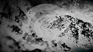 Abstract dot matrix looped in a wave pattern.Reading of smooth vibrating spectrum. Loop ready animation of abstract